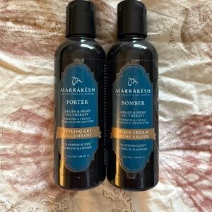 Marrakech Porter Styling Gel and Bomber Shave Cream Travel Set